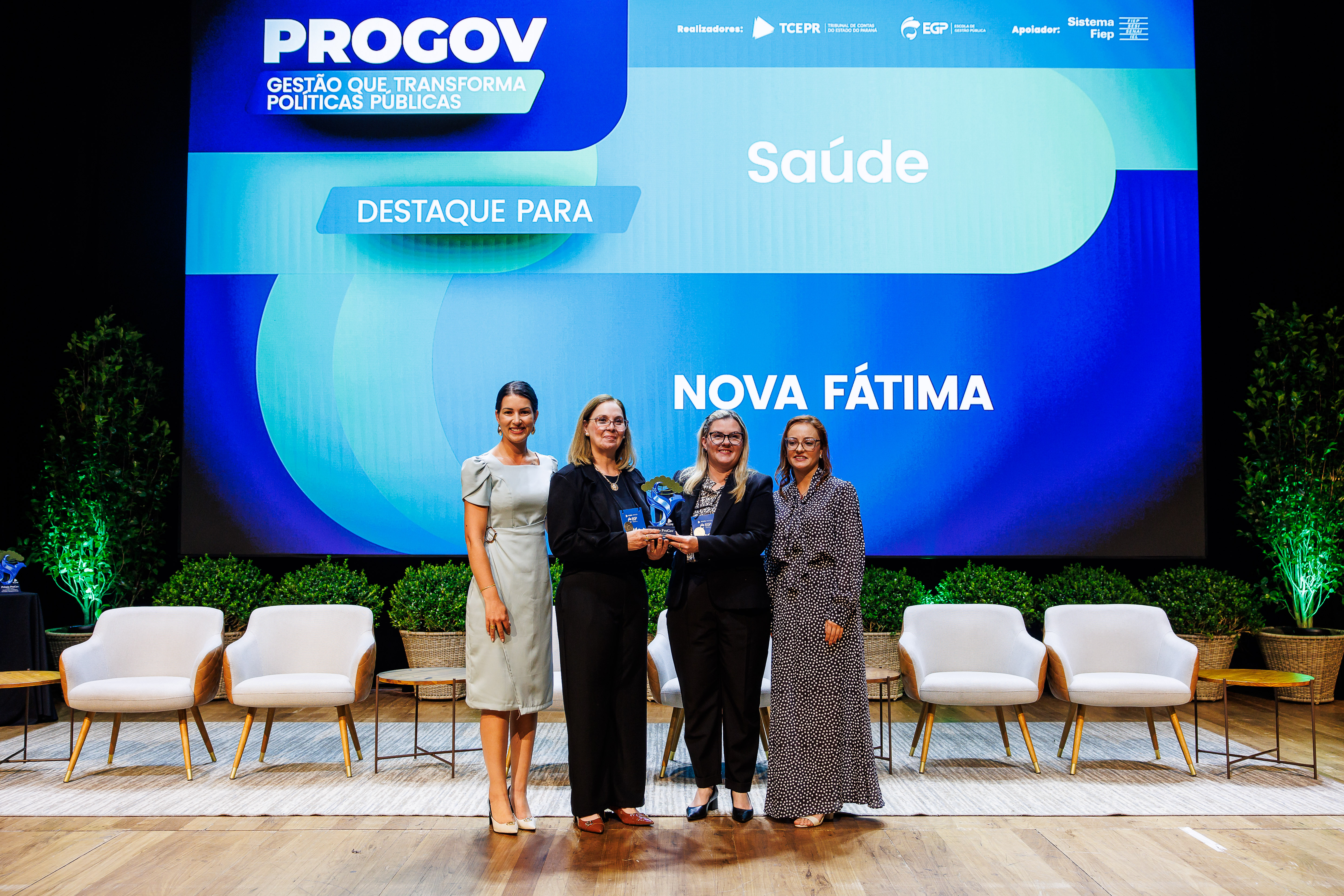 Nova Fátima foi um dos municípios reconhecidos no seminário do Progov realizado pelo TCE-PR na Fiep, em Curitiba