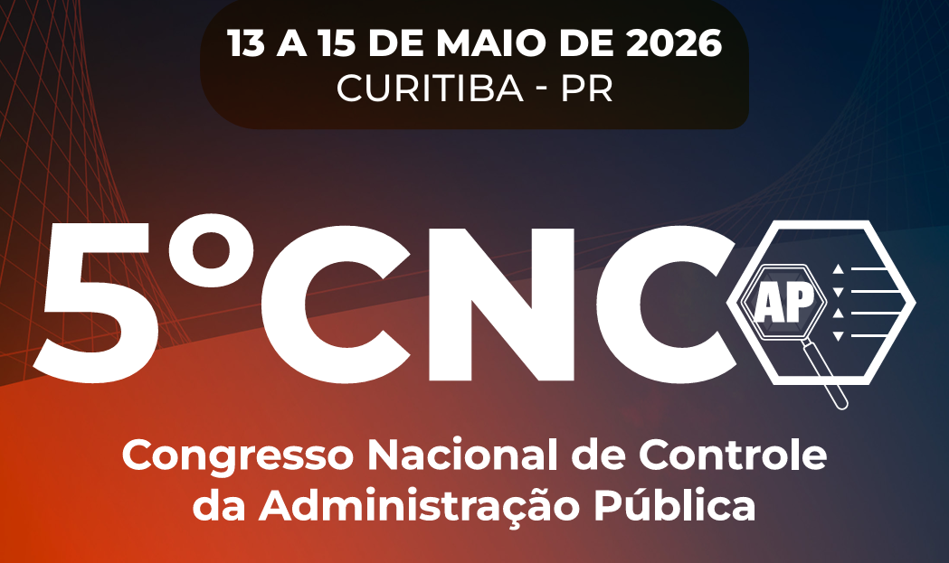 Logomarca do 5º Congresso Nacional de Controle da Administração Pública, que será realizado em Curitiba de 13 a 15 de maio