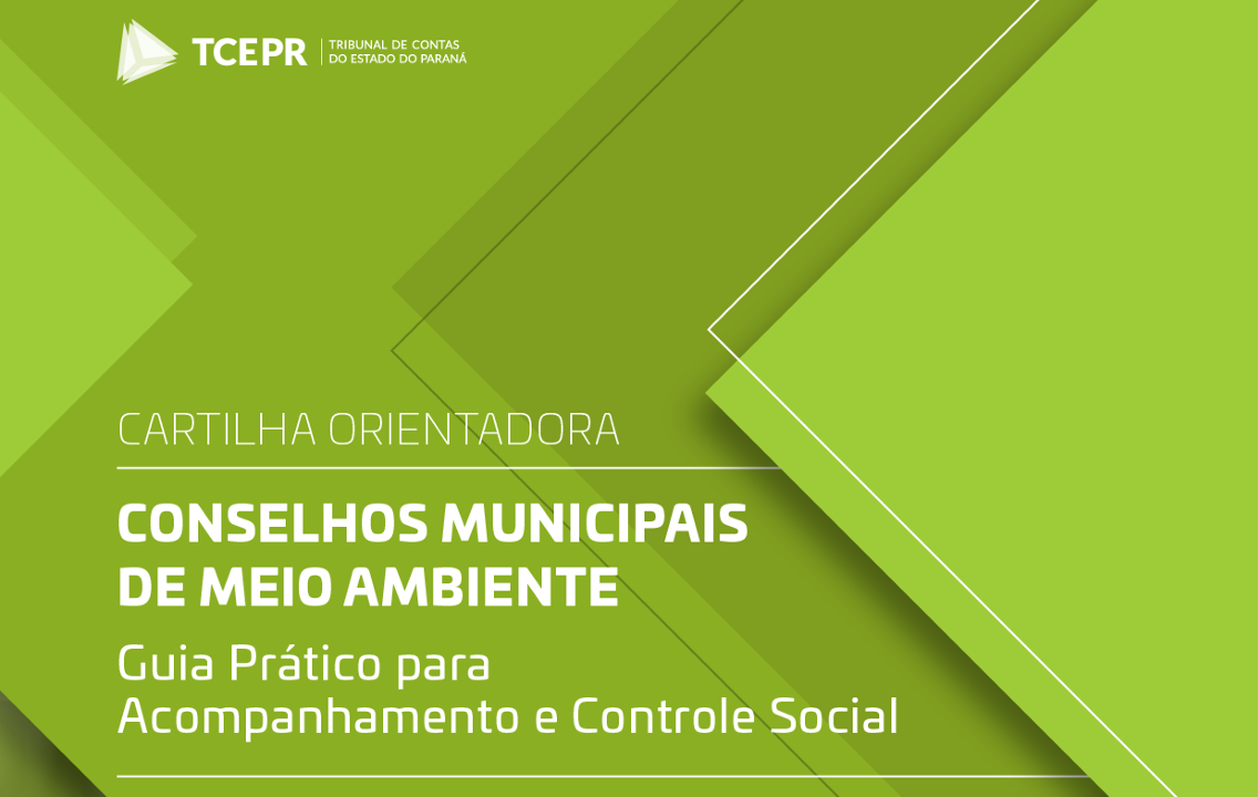 Capa da cartilha "Conselhos Municipais de Meio Ambinete - Guia Prático para Acompanhamento e Controle Social"