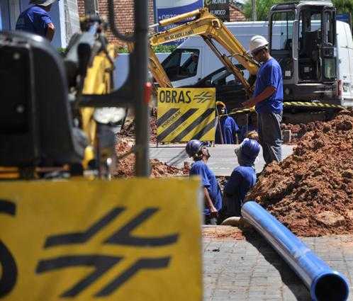 Obra executada pela Companhia de Saneamento do Paraná (Sanepar). Foto: Sanepar/Divulgação