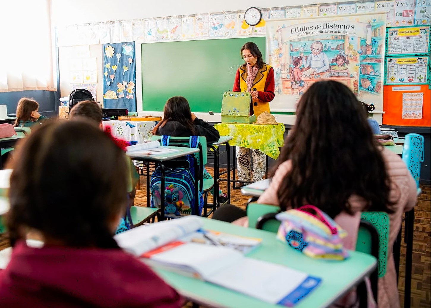 Sala de aula da rede municipal de ensino de Colombo, na Região Metropolitana de Curitiba